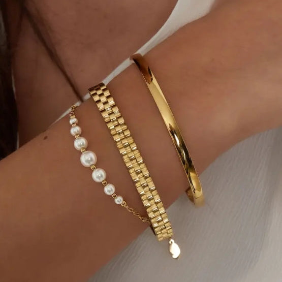 Lovely Pearl Armkette Gold 18K Edelstahl